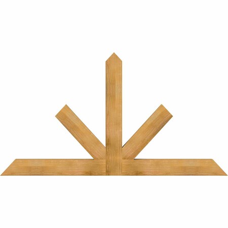 Ekena Millwork Saratoga Rough Sawn Timber Gable Bracket, Western Red Cedar, 84"W x 45"H x 4"D x 6"F, 13/12 Pitch GBW084X45X0406SAR00RWR